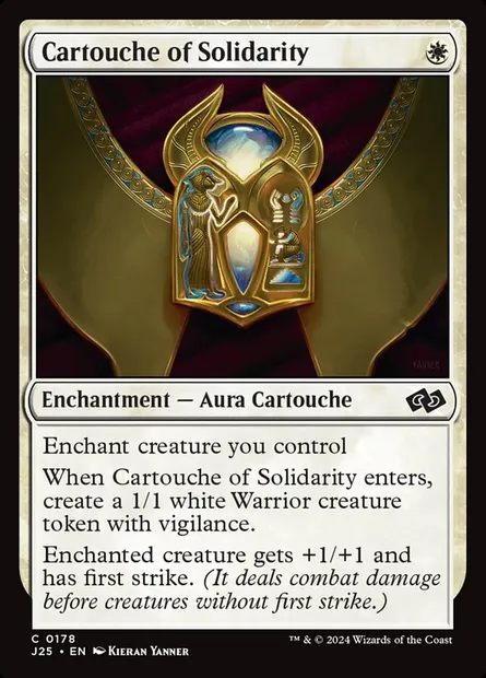 Cartouche of Solidarity, Magic card J25 178 — Foundations Jumpstart set