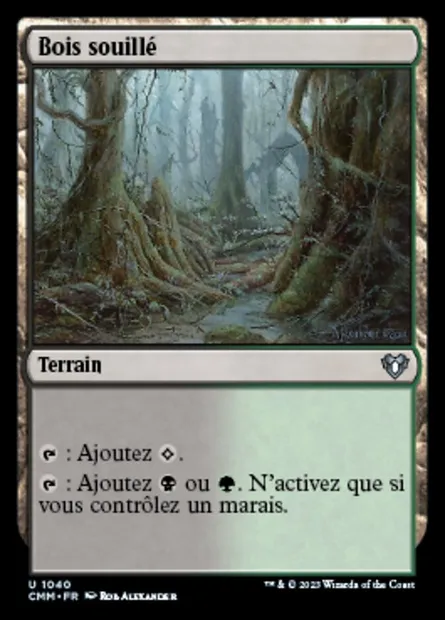 Bois souillé, carte Magic CMM 1040 — extension Commander Masters