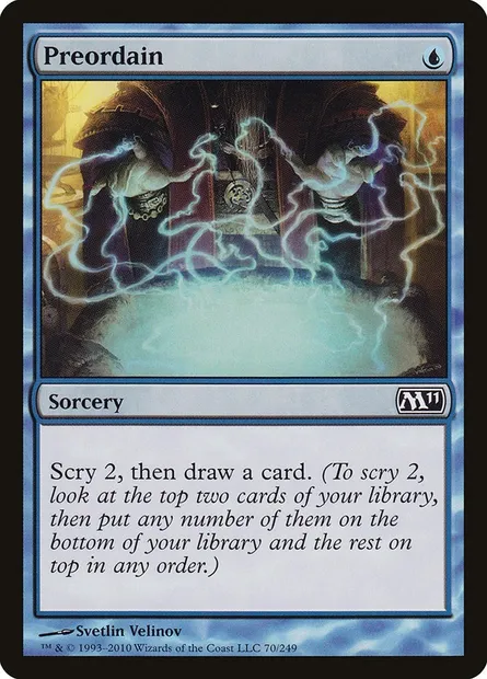 Preordain, Magic card M11 70 — Magic 2011 set