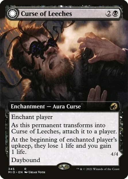 Curse of Leeches // Leeching Lurker, Magic card MID 345 — Innistrad: Midnight Hunt set