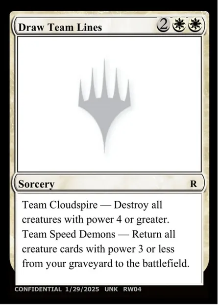 Draw Team Lines, carte Magic UNK RW04c — extension Unknown Event