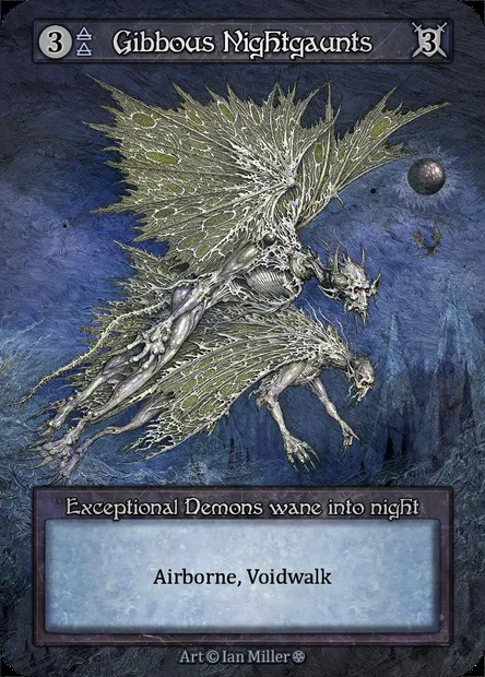 Gibbous Nightgaunts, carte Sorcery GOT 079 — extension Gothic