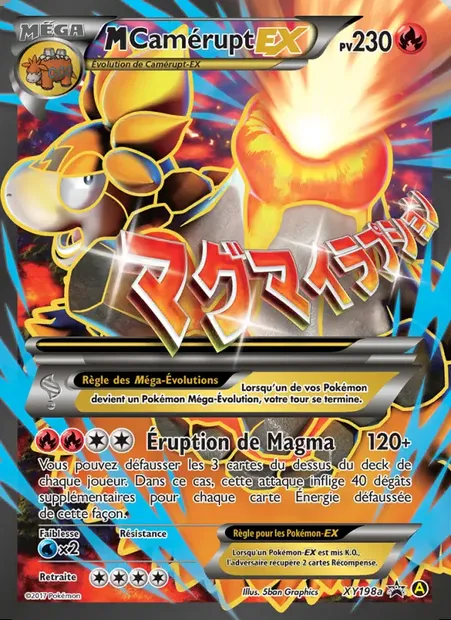 M-Camérupt-EX, carte Pokémon XY 198a — extension Promo XY