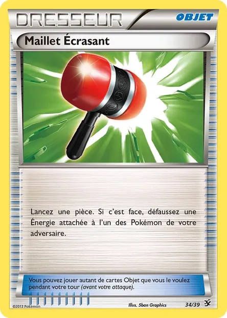 Maillet Écrasant, carte Pokémon KSS 34 — extension Bienvenue à Kalos