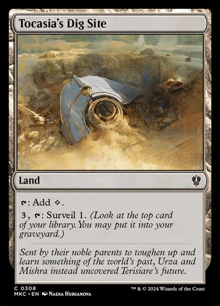 Tocasia's Dig Site, Magic card MKC 308 — Murders at Karlov Manor Commander set