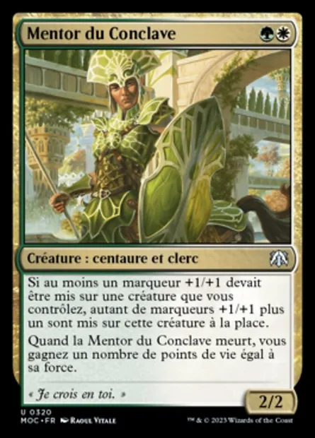Mentor du Conclave, carte Magic MOC 320 — extension March of the Machine Commander