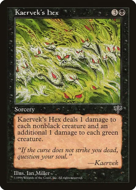 Kaervek's Hex, Magic card MIR 130 — Mirage set