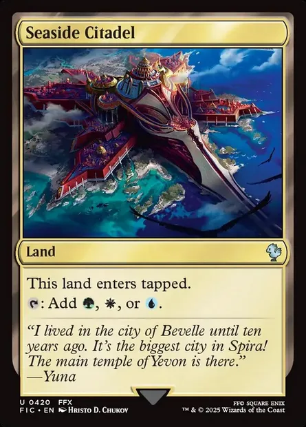 Seaside Citadel, Magic card FIC 420 — Final Fantasy Commander set