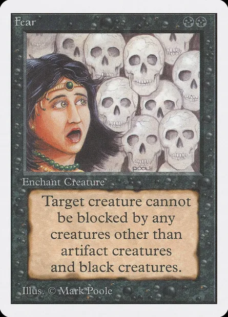 Peur, carte Magic 2ED 109 — extension Unlimited Edition