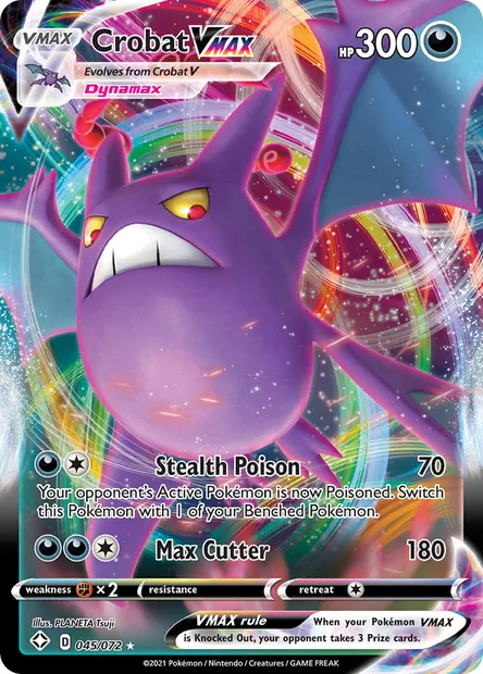 Crobat VMAX, Pokémon card SHF 45 — Shining Fates set