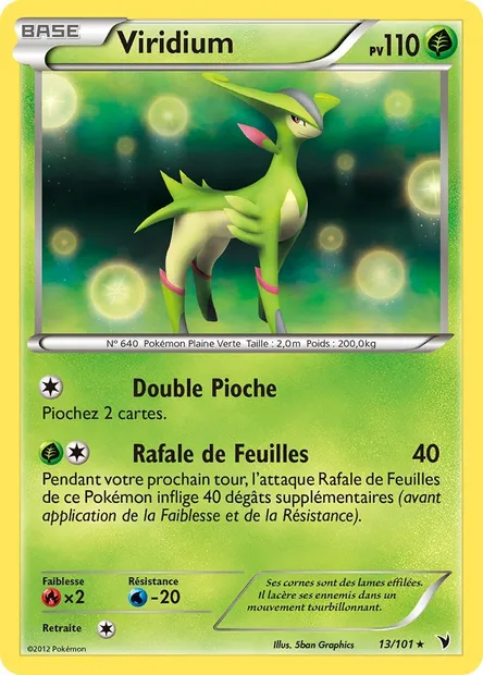 Viridium, carte Pokémon NVI 13 — extension Nobles Victoires