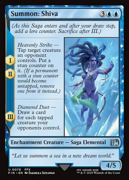 Summon: Shiva, Magic card FIN 78 — Final Fantasy set