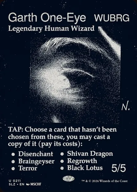 Garth One-Eye, Magic card SLZ 211 — The Zeta Set set