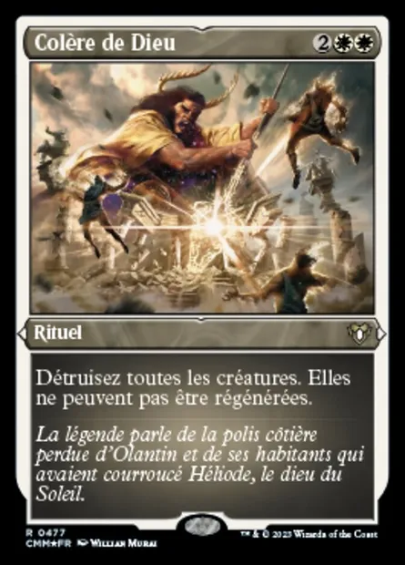 Colère de Dieu, carte Magic CMM 477 — extension Commander Masters