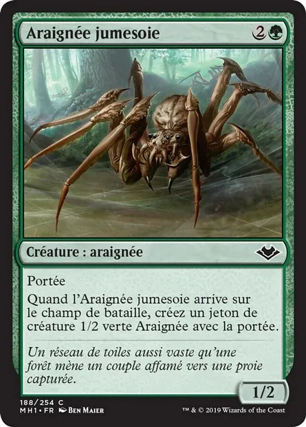 Araignée jumesoie, carte Magic MH1 188 — extension Horizons du Modern
