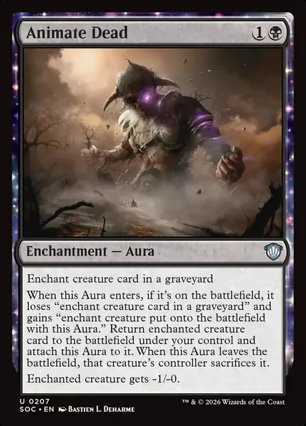 Animate Dead, Magic card SOC 207 — Secrets of Strixhaven Commander set