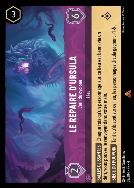 Le Repaire d'Ursula - L'œil du cyclone, carte Disney Lorcana CH4-068 — extension Le Retour d'Ursula