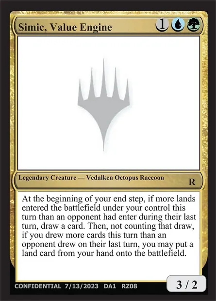 Simic, Value Engine, Magic card UNK RZ08d — Unknown Event set