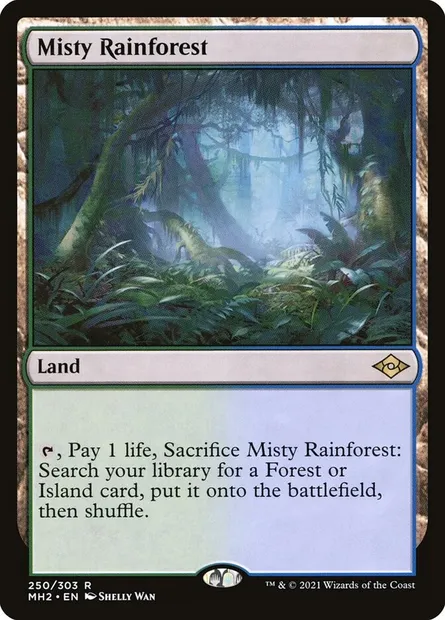 Misty Rainforest, Magic card MH2 250 — Modern Horizons 2 set
