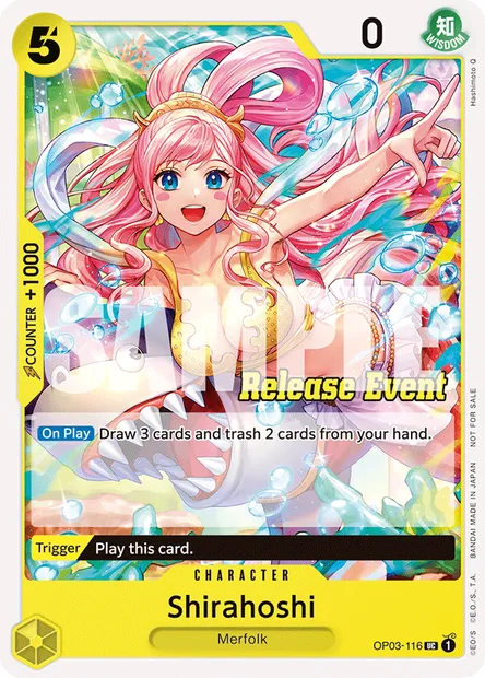 Shirahoshi, One Piece card OP03-116 — PILLARS OF STRENGTH set