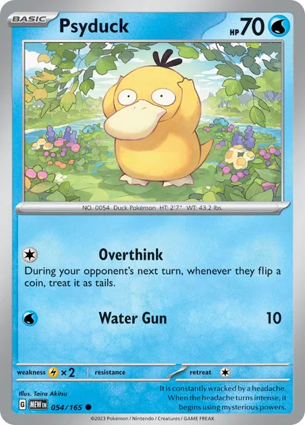 Psyduck, Pokémon card MEW 054 — 151 set