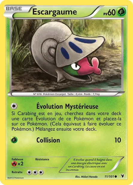 Escargaume, carte Pokémon NVI 11 — extension Nobles Victoires