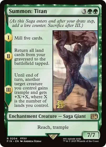 Summon: Titan, Magic card PFIN 204s — Final Fantasy Promos set