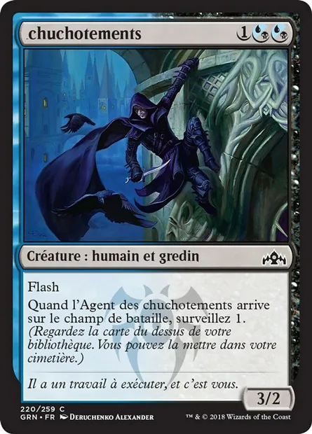 Agent des chuchotements, carte Magic GRN 220 — extension Les Guildes de Ravnica