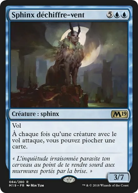 Sphinx déchiffre-vent, carte Magic M19 84 — extension Core Set 2019