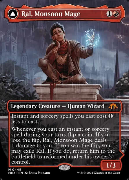 Ral, Monsoon Mage // Ral, Leyline Prodigy, Magic card MH3 445 — Modern Horizons 3 set
