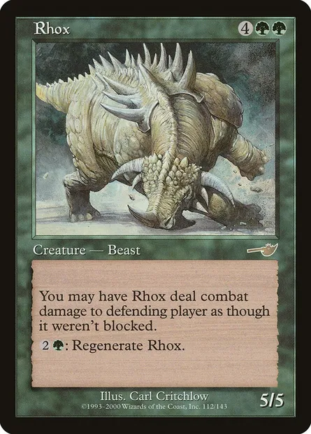 Rhox, carte Magic NEM 112 — extension Némésis