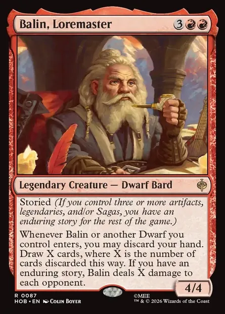 Balin, Loremaster, Magic card HOB 87 — The Hobbit set