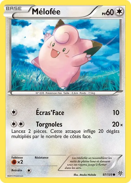 Mélofée, carte Pokémon PLS 97 — extension Tempète Plasma