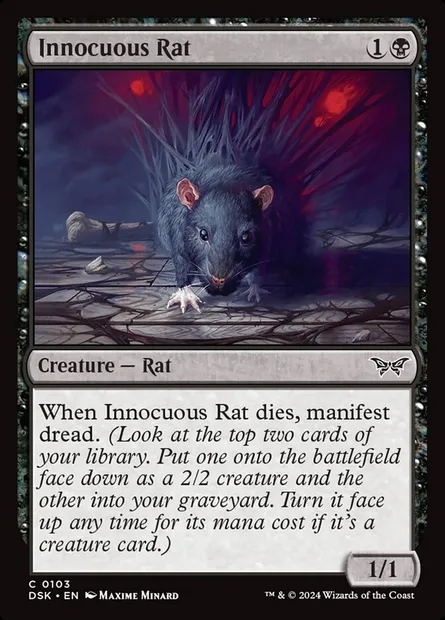 Innocuous Rat, Magic card DSK 103 — Duskmourn: House of Horror set
