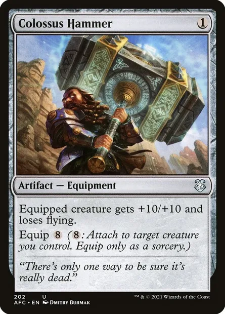 Colossus Hammer, Magic card AFC 202 — Forgotten Realms Commander set