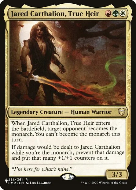 Jared Carthalion, véritable héritier, carte Magic PLST CMR-281 — extension The List