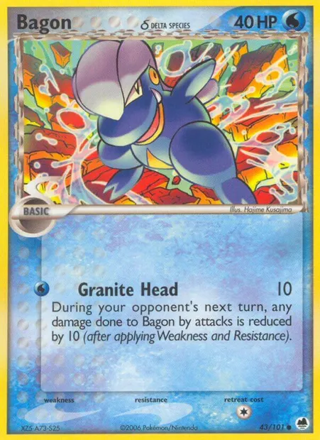 Bagon δ, Pokémon card DF 43 — Dragon Frontiers set