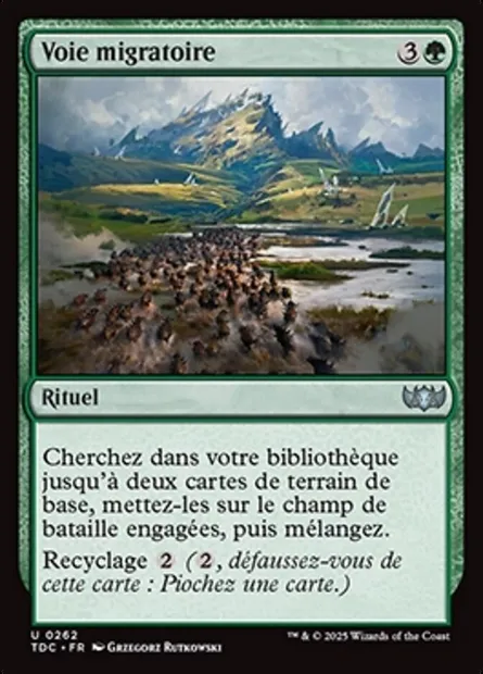 Voie migratoire, carte Magic TDC 262 — extension Tarkir: Dragonstorm Commander