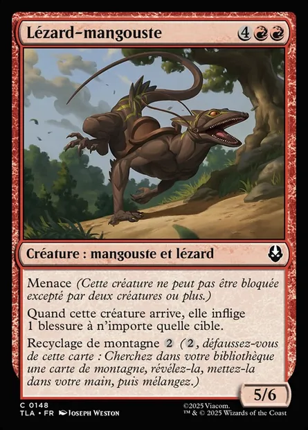 Lézard-mangouste, carte Magic TLA 148 — extension Avatar: The Last Airbender