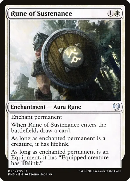 Rune of Sustenance, Magic card KHM 25 — Kaldheim set