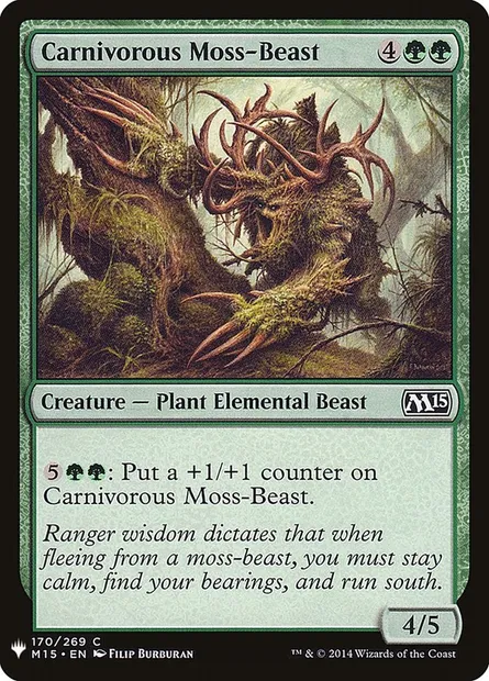 Carnivorous Moss-Beast, Magic card PLST M15-170 — The List set