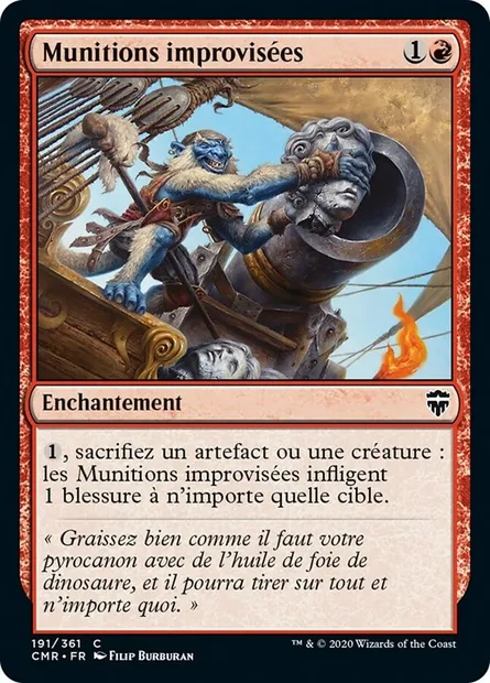 Munitions improvisées, carte Magic CMR 191 — extension Commander Legends