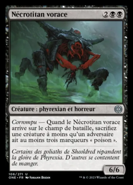 Nécrotitan vorace, carte Magic ONE 106 — extension Tous Phyrexians