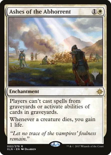 Cendres des abjects, carte Magic PXLN 2p — extension Ixalan Promos