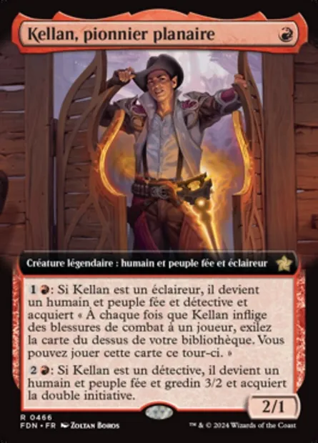 Kellan, pionnier planaire, carte Magic FDN 466 — extension Foundations