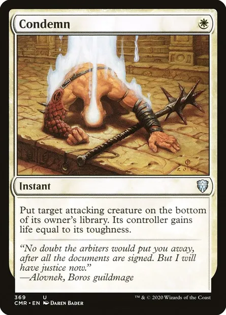 Condemn, Magic card CMR 369 — Commander Legends set