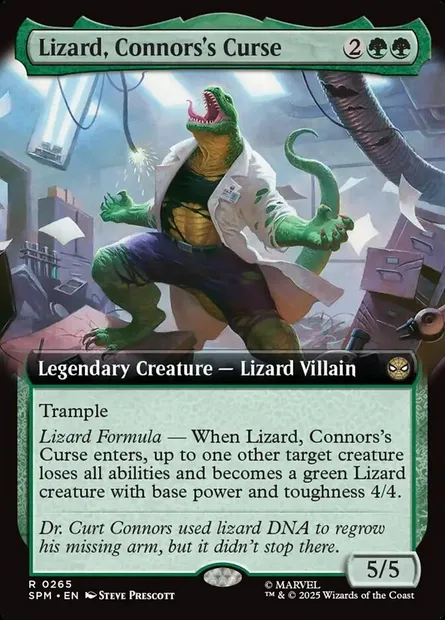 Lizard, Connors's Curse, Magic card SPM 265 — Marvel's Spider-Man set