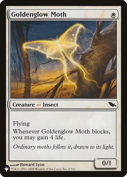 Goldenglow Moth, Magic card PLST SHM-6 — The List set
