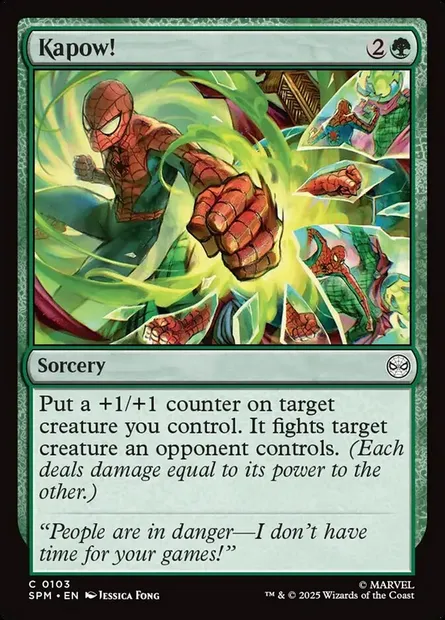 Kapow!, Magic card SPM 103 — Marvel's Spider-Man set
