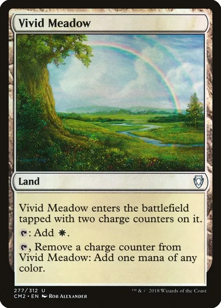 Vivid Meadow, Magic card CM2 277 — Commander Anthology Volume II set